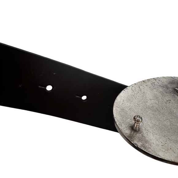 NWT Lane Bryant Plus Size Brown Leather Belt Silver Tone Gem Buckle Size 14/16 - Picture 10 of 11